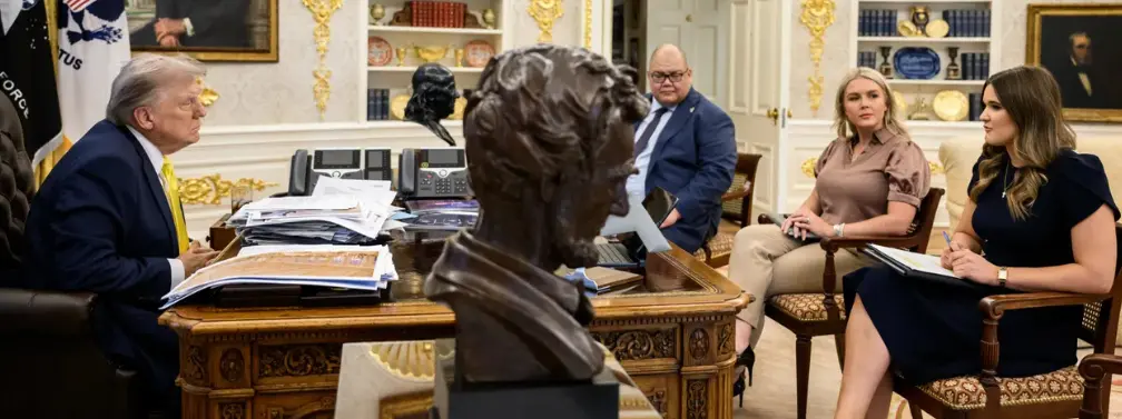 特朗普接受采访 白宫