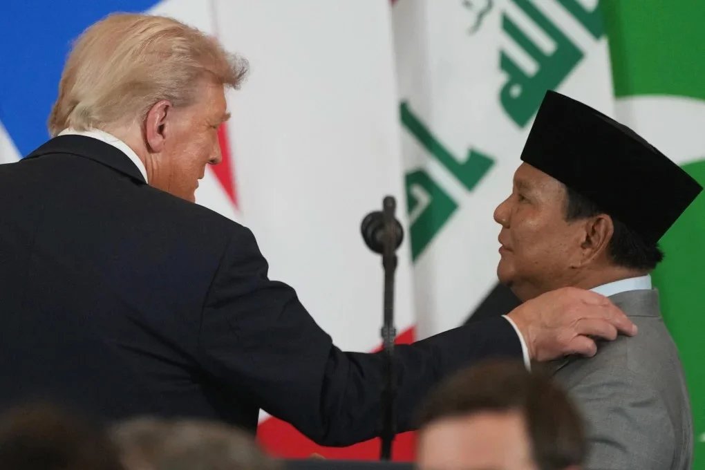 美国总统特朗普和印尼总统普拉博沃 资料图