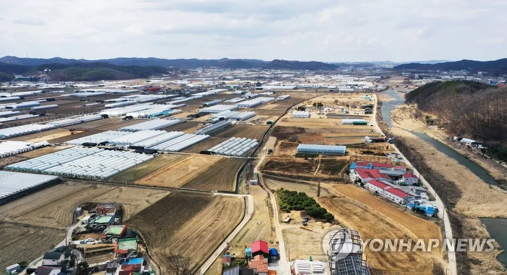 韩国龙仁，被划定为打造半导体产业园区的地块 图片来源：韩联社
