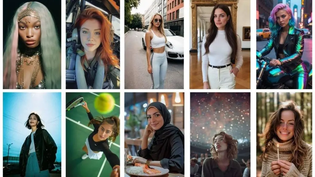 AI小姐选美最后十强。(图/WAICA)