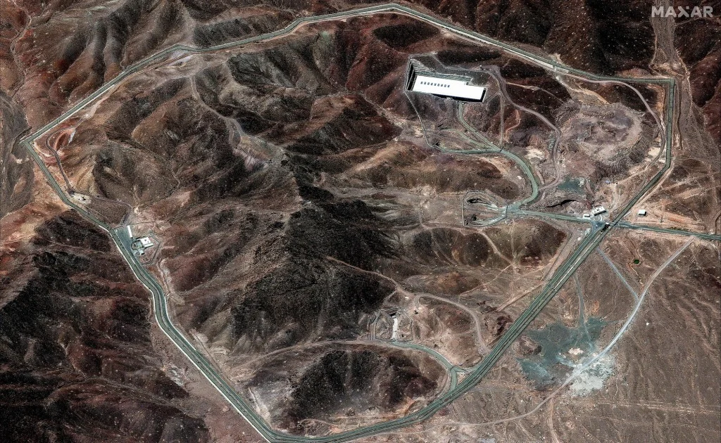 2025年6月14日拍摄的卫星图像显示,福尔道核设施未发现损坏。
