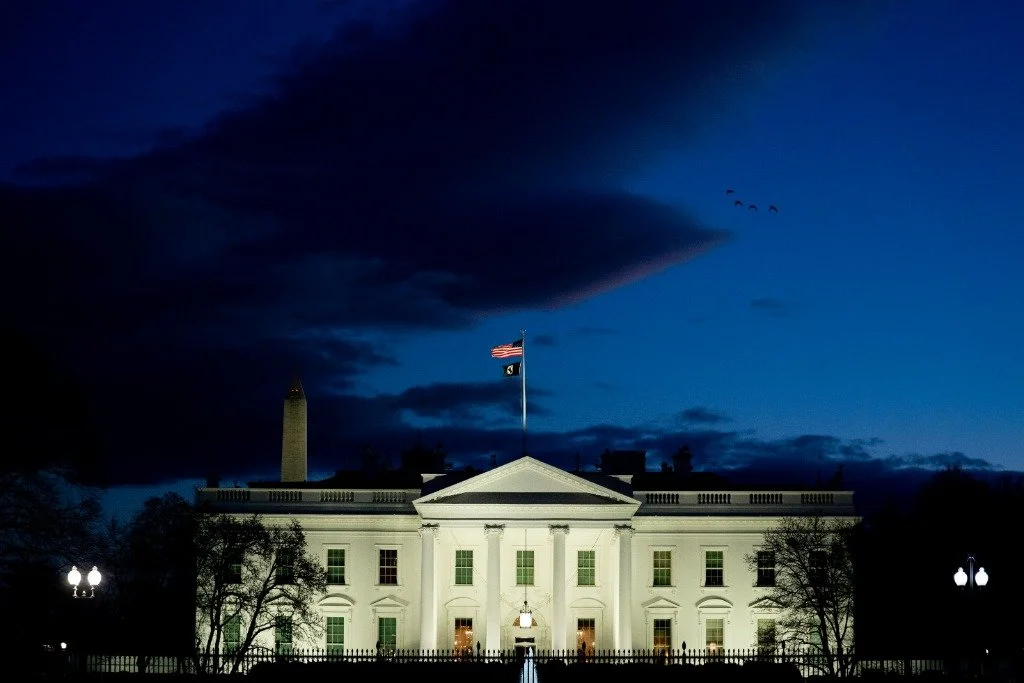 这是1月20日在美国首都华盛顿拍摄的白宫。（新华社记者刘杰摄）