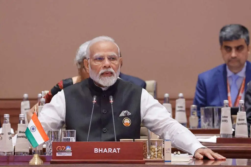 二十国集团峰会召开期间，印度总理莫迪的铭牌上写有“婆罗多”（或译“巴拉特”）