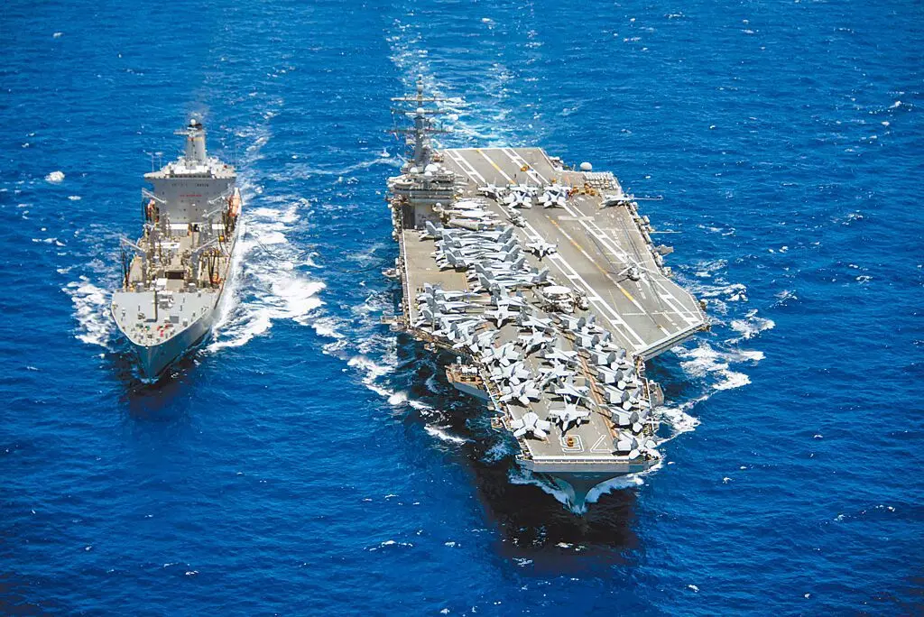 美国海军航空母舰里根号（图摘自美国海军官网）