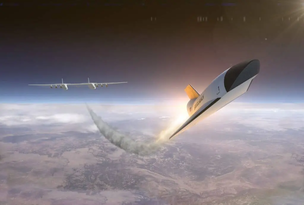 “Roc”飞机发射高超音速飞行器示意图