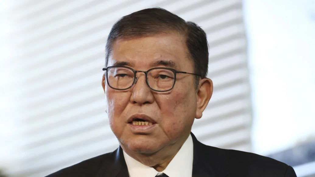 当地时间2025年2月4日,日本东京,日本首相石破茂在首相官邸对媒体发表讲话。视觉中国 图