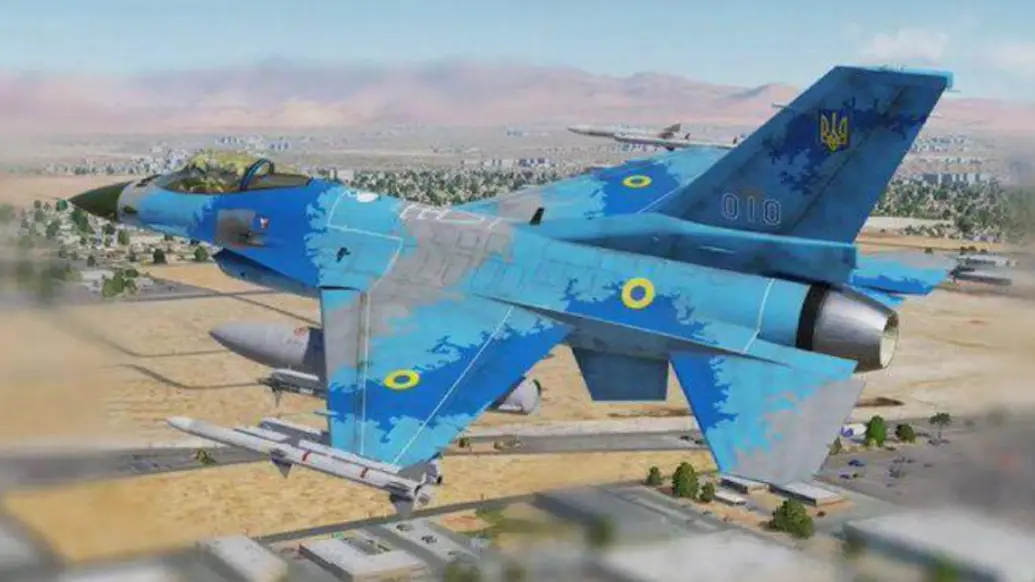 图为网友设想的采用乌克兰空军涂装的F-16战斗机
