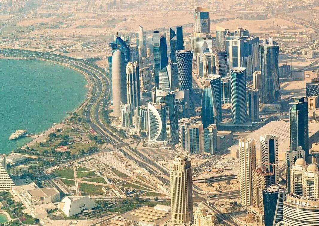 俯瞰卡塔尔首都多哈
