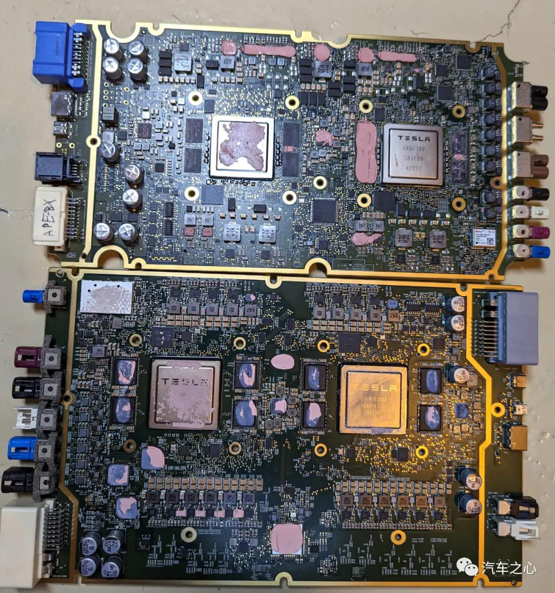板子中间最下方可能是以太网交换机，HW3.0 是 Marvell 的 88Q6321。