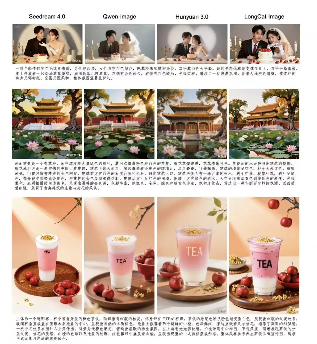 图像生成综合能力对比