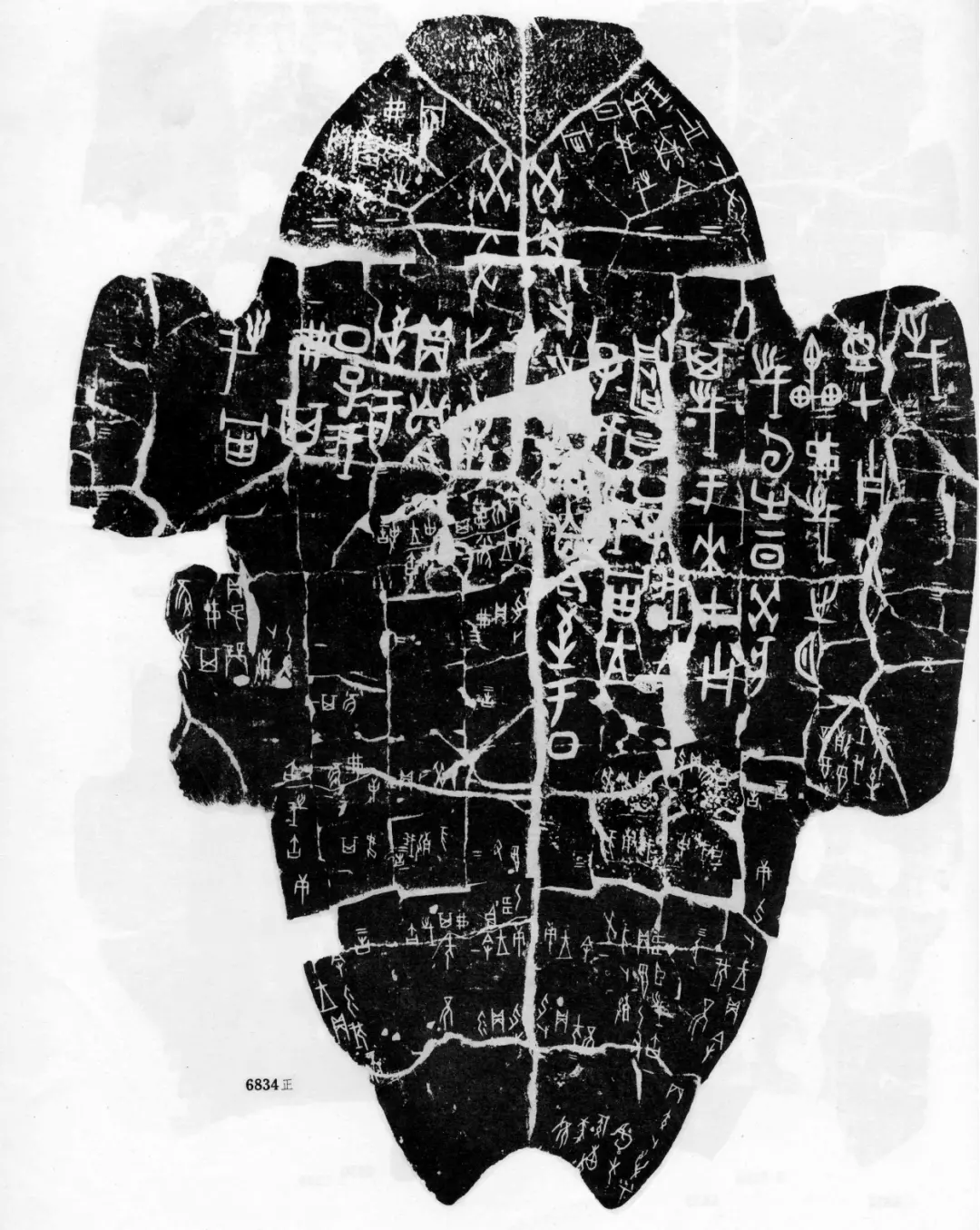 这一片比较完整。来源/《甲骨文合集》6834