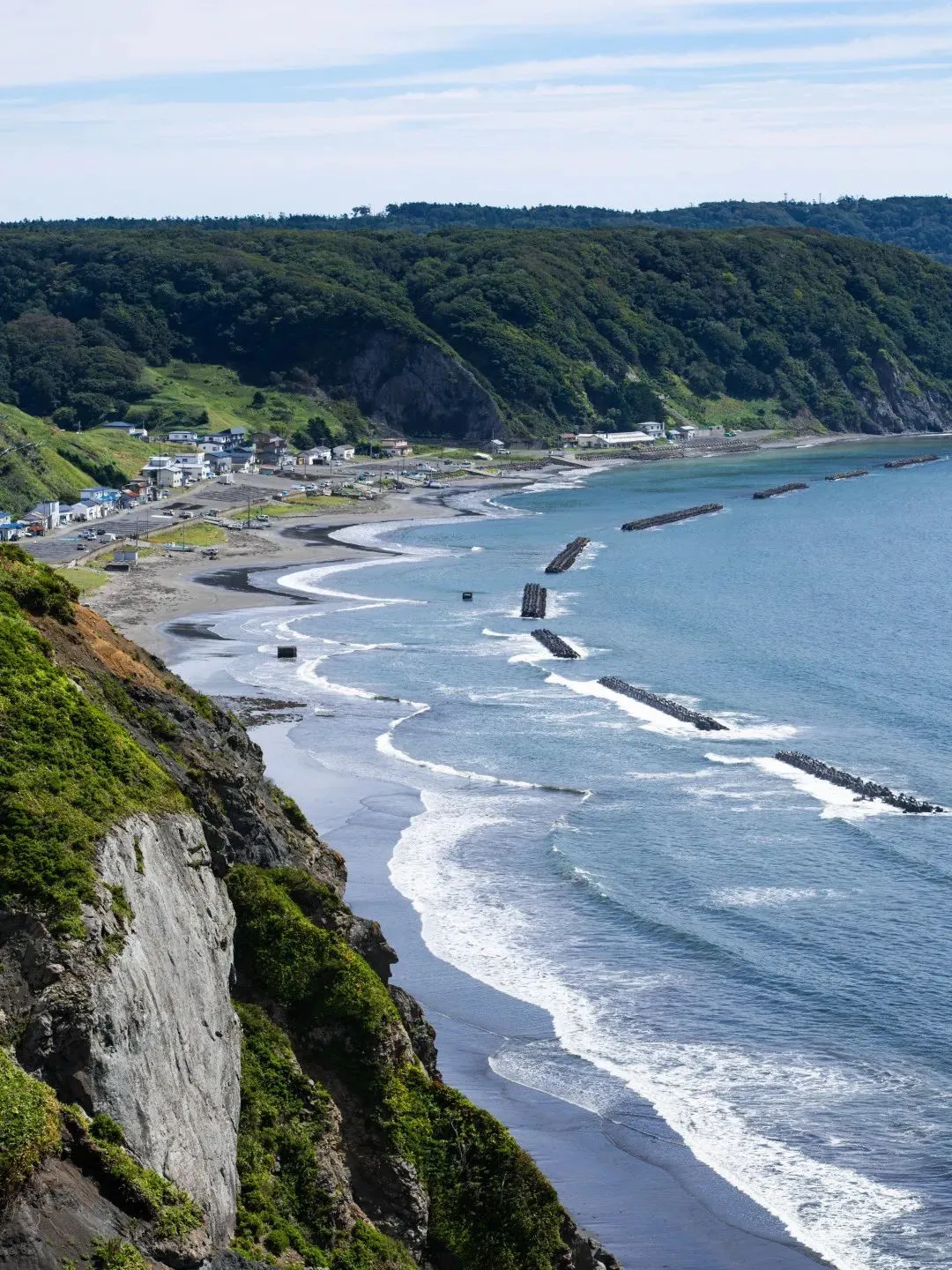 钏路爱冠岬的海岸线
