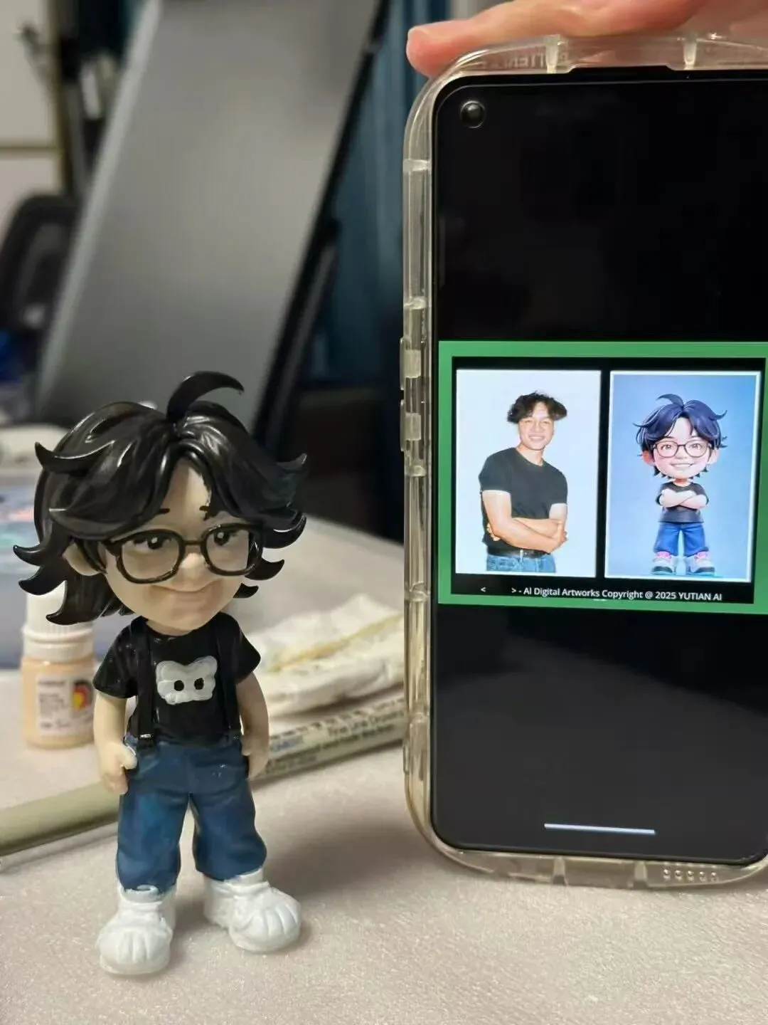 *3D打印的AI人偶（雨田供图）