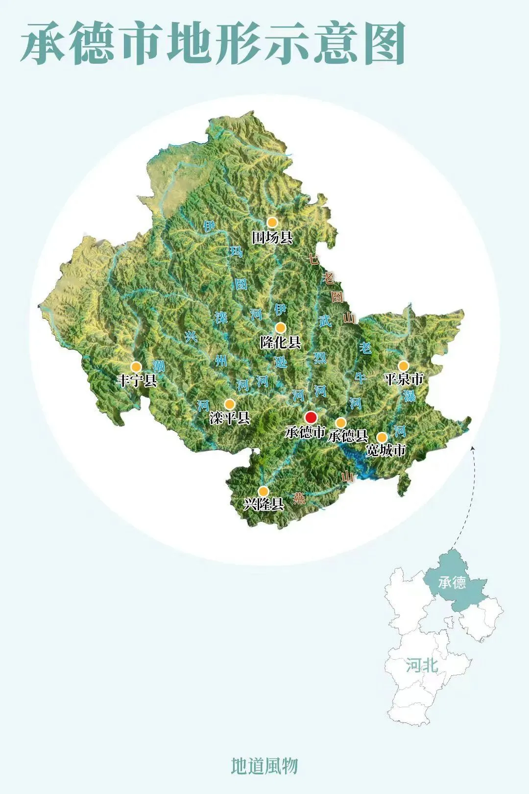 承德地形示意图。制图/刘耘硕