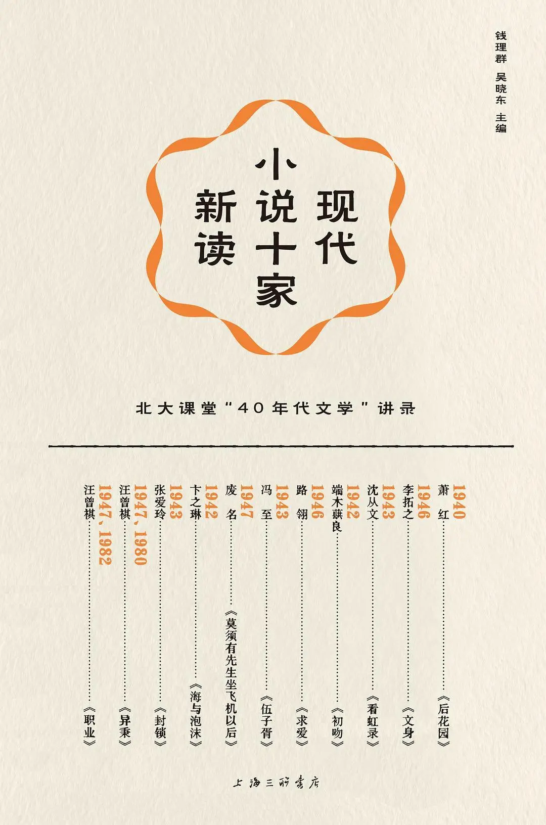 本文节选自《现代小说十家新读：北大课堂“40年代文学”讲录》（钱理群 吴晓东 主编，上海三联书店 | 理想国，2024年10月版）