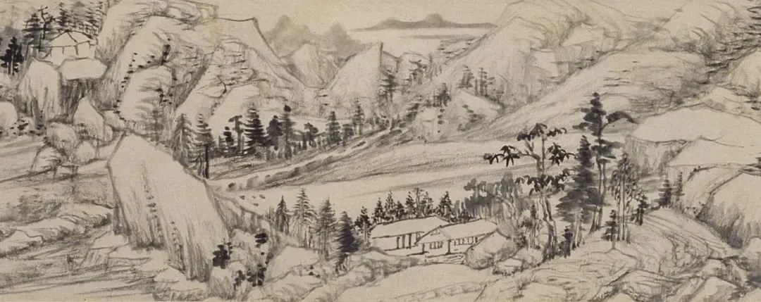 《关山雪霁图》卷，明，董其昌绘