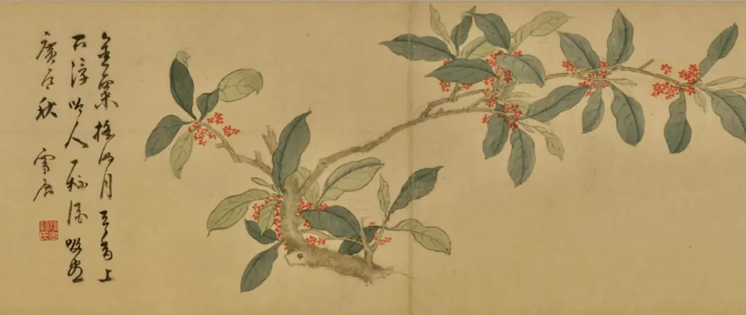明代 孙克弘《百花图》桂花