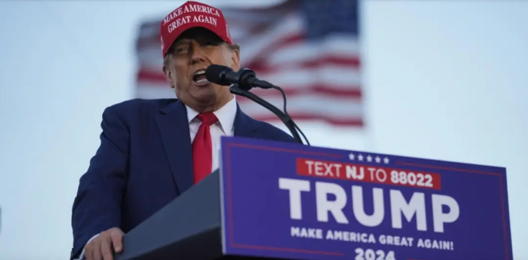 ◆5月11日，特朗普在新泽西州怀尔德伍德举行的竞选集会上发表讲话。