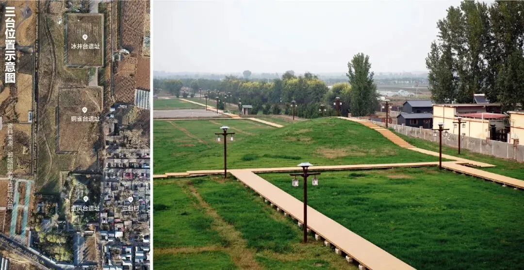 土坡為銅雀臺遺址殘存的東南基址一角 攝影/本刊記者 倪偉