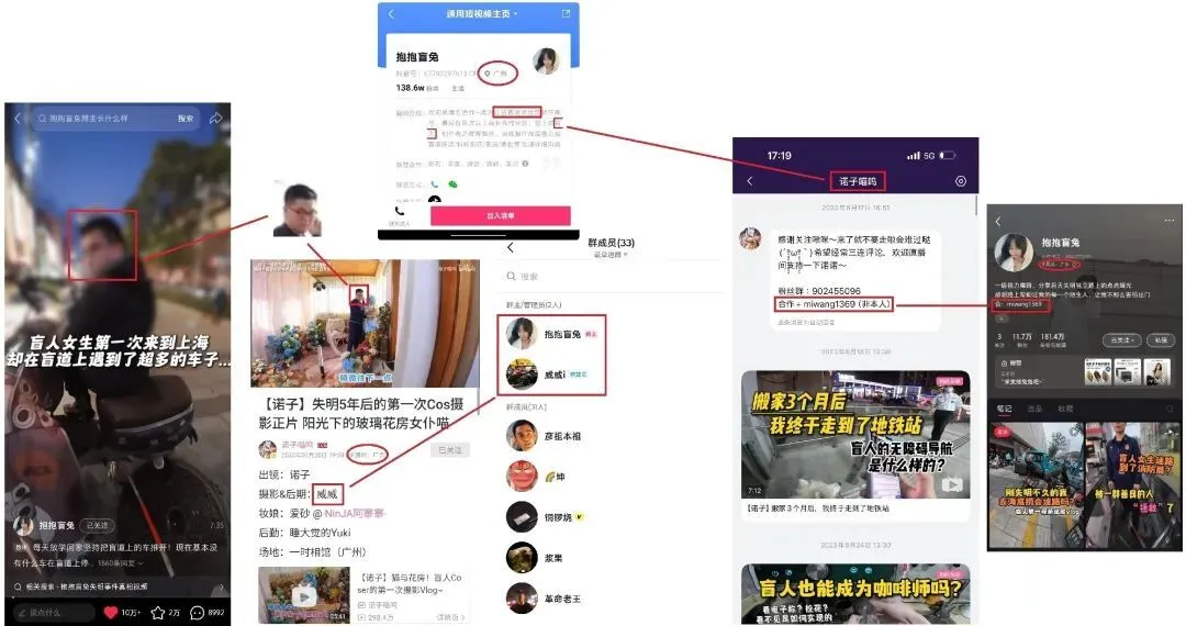〓两个博主间的联系图