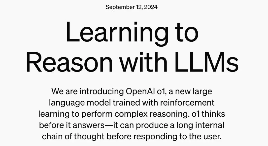 o1模型的介绍切片，来源：OpenAI