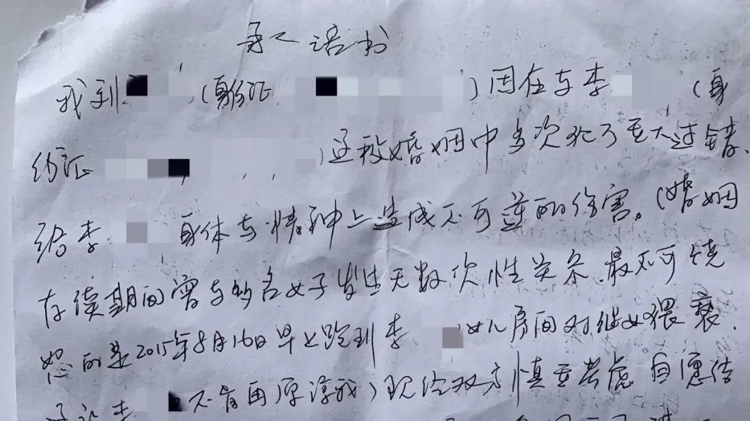 承诺书。图片来源/受访者