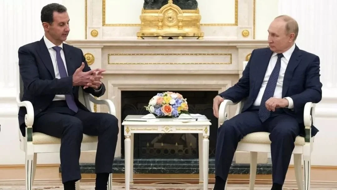 当地时间3月15日，俄罗斯总统普京与到访的叙利亚总统巴沙尔·阿萨德在莫斯科举行会谈 图：俄罗斯卫星通讯社