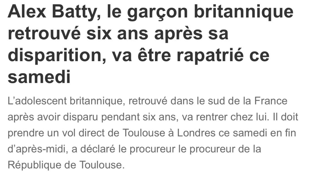 ▲ 英国男孩16日返回英国。