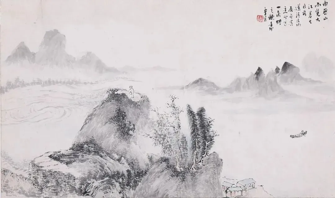 懒悟历山远眺图 安庆懒悟艺术馆藏（图片来源：懒悟艺术研究中心）