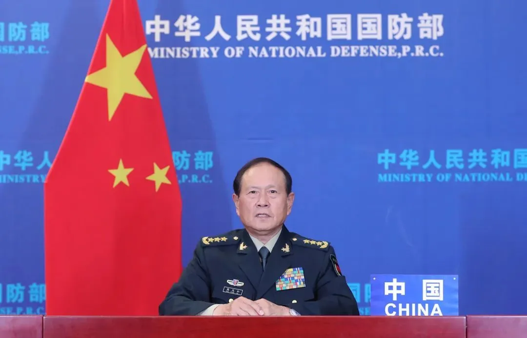 8月16日，国务委员兼国防部长魏凤和应邀在第10届莫斯科国际安全会议上发表视频讲话。李晓伟 摄