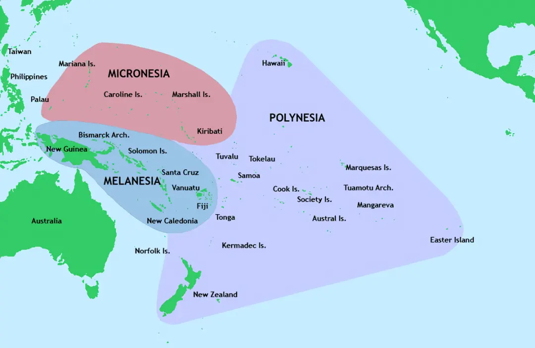 ● 太平洋岛屿国家分布地图 / Wikipedia