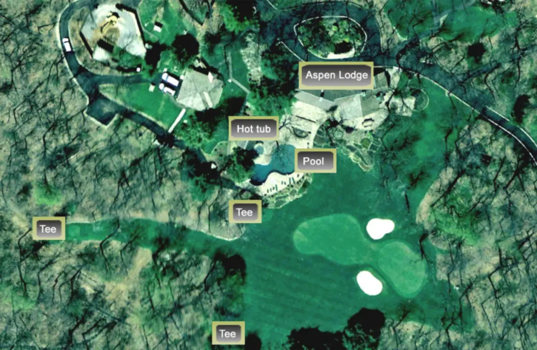 山杨屋的卫星视角图