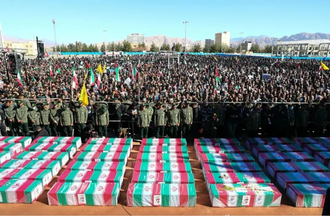 ◆今年一月伊朗连环恐袭事件后，伊朗举行公开葬礼。