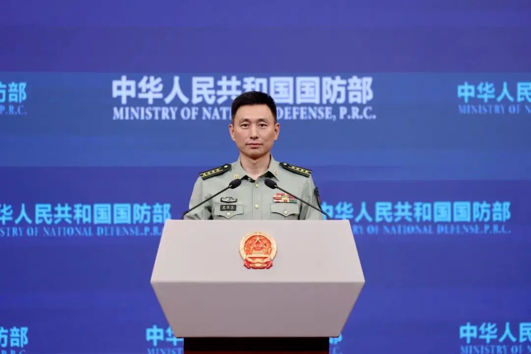 国防部新闻发言人张晓刚大校 资料图 图源：国防部网站