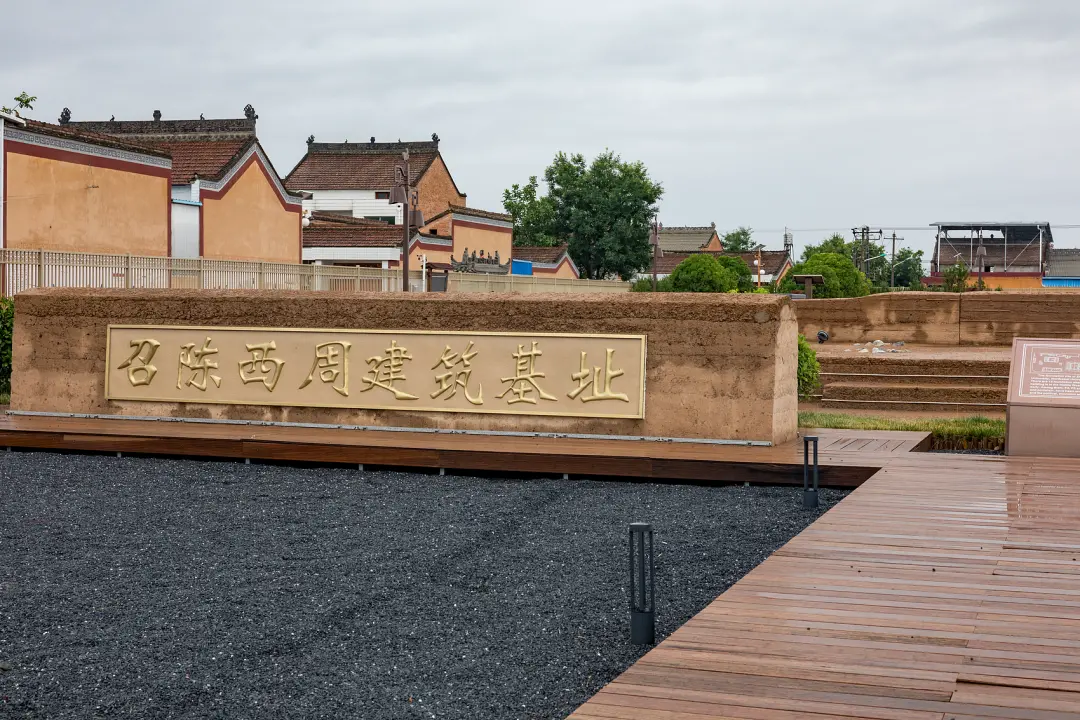 △宝鸡扶风周原博物馆周原遗址考古成果展，召陈西周建筑基址。（图/视觉中国）