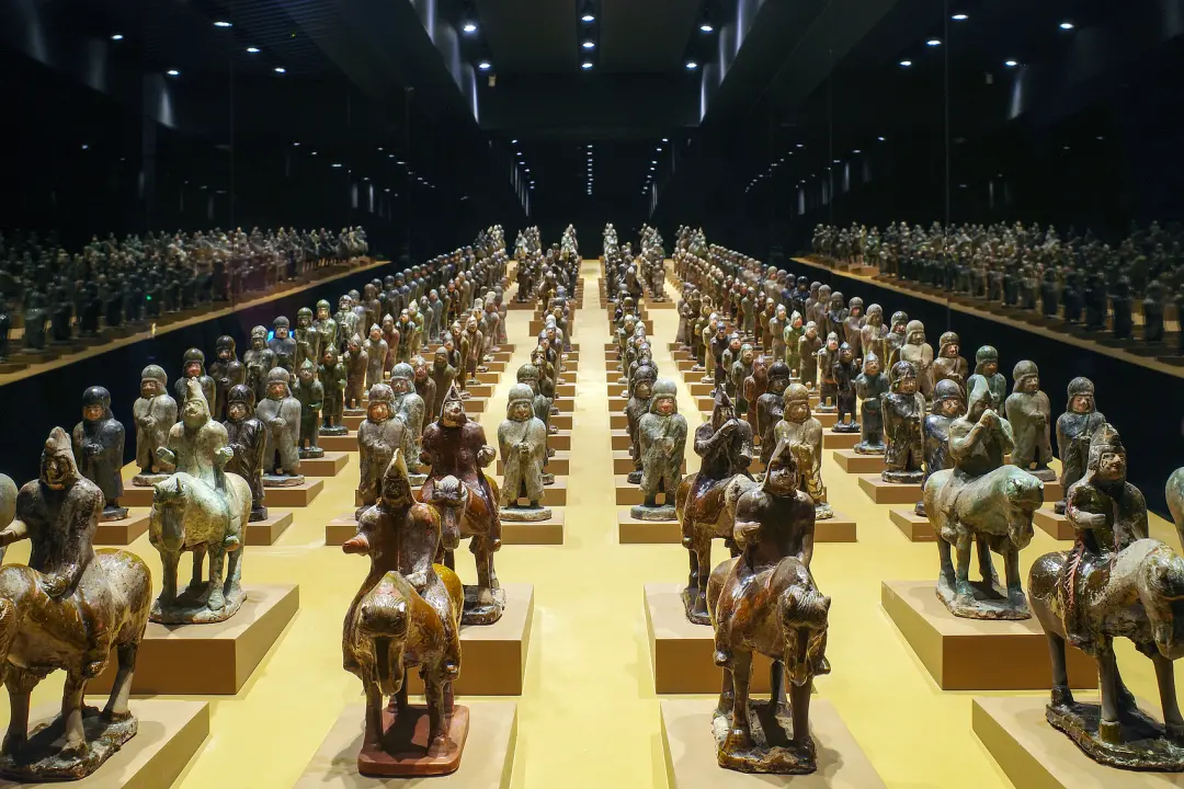 △大同博物馆内展出的武士俑。（图/视觉中国）