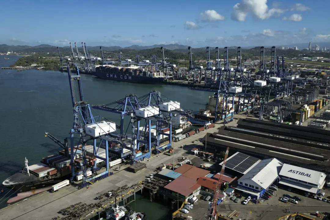 ▎1月31日,巴拿馬最高法院宣布中國在運河兩端關鍵港口的營運合約無效後的港口現況。圖源:Getty Images