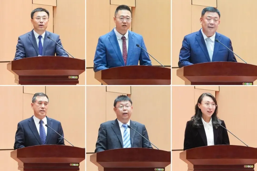 ▲会上，中国科学院长春应化所副所长衣卓，长春捷翼汽车科技股份有限公司CEO王超，吉林奥来德光电材料股份有限公司董事长轩景泉进行交流发言；长春新区高新开发区、发改局、政数局作表态发言。