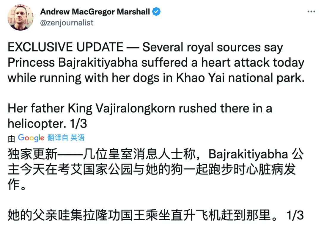 【EV扑克】泰国王室宫斗最新消息 惨输的长公主脑死亡