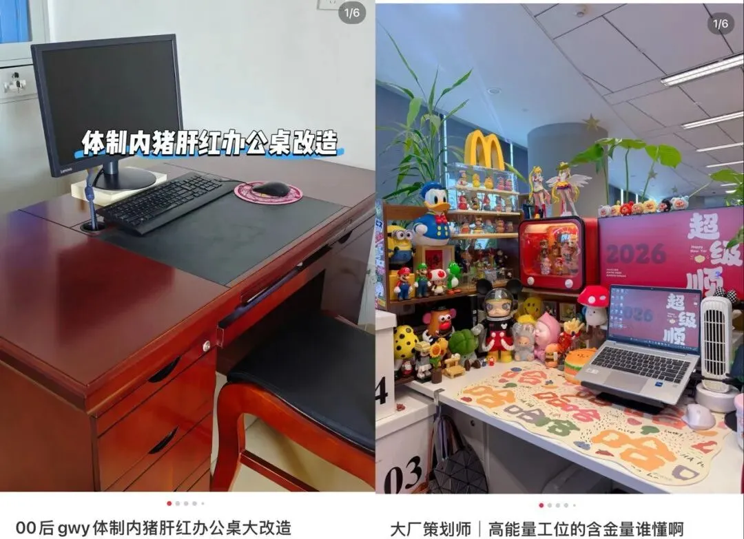 从大厂到体制内，两种截然不同的职场生态。（图/社交平台截图）