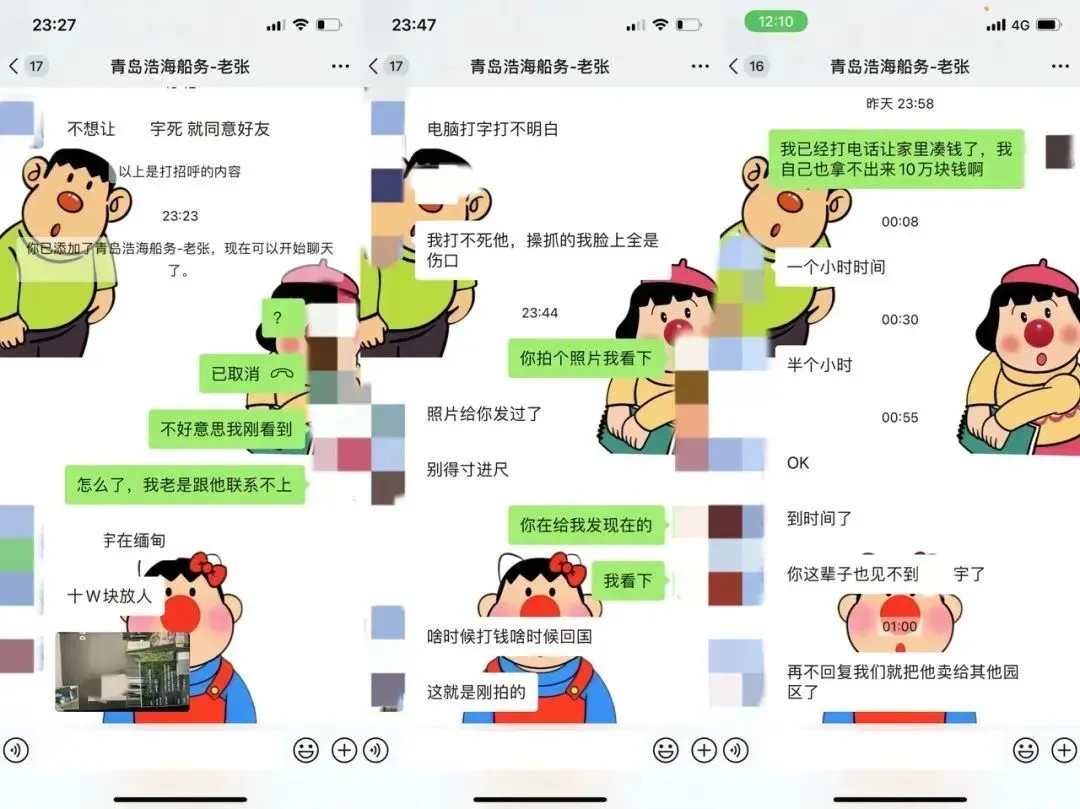 陌生男子与李女士的聊天记录。受访者供图