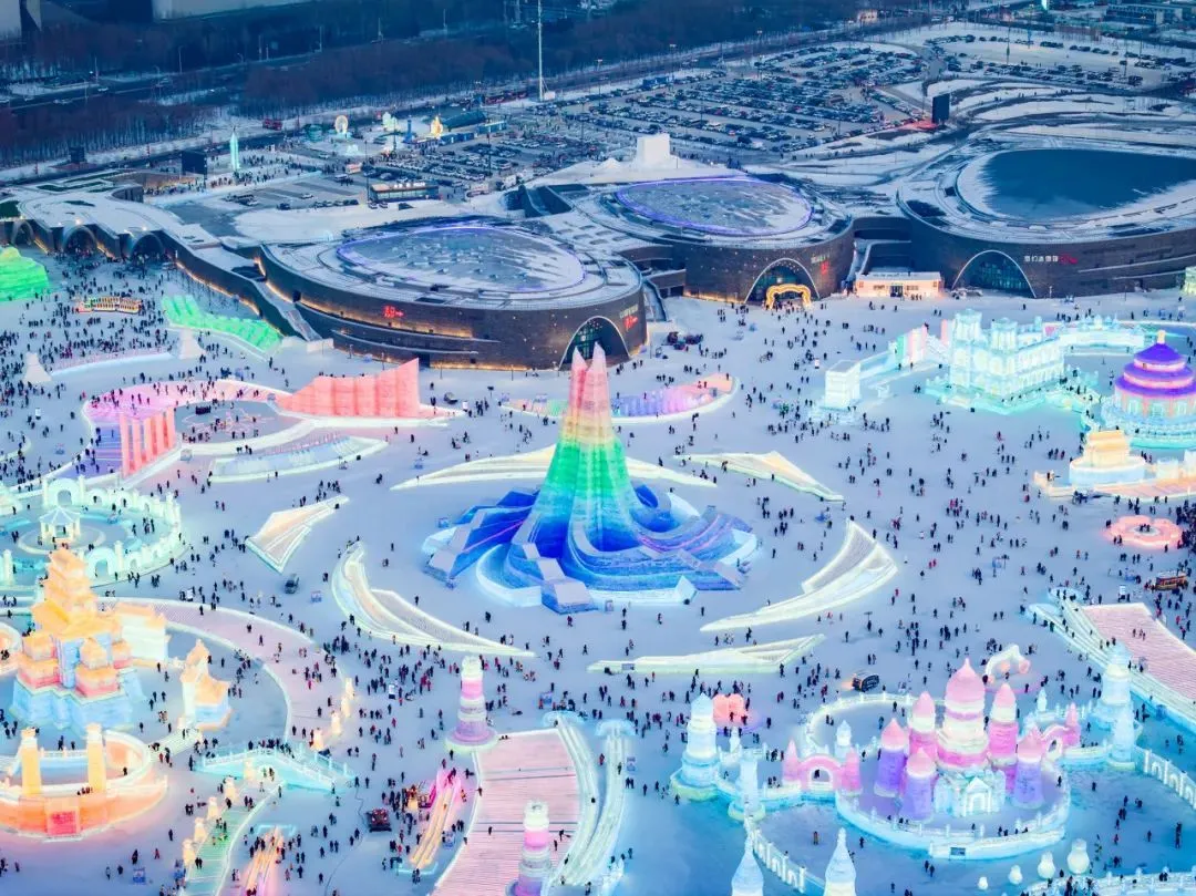 哈尔滨冰雪大世界旅游热。（图/图虫创意）