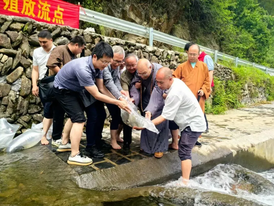 圣辉长老出席第五届“护生日”活动，发愿让万鸟归林、千鱼入溪