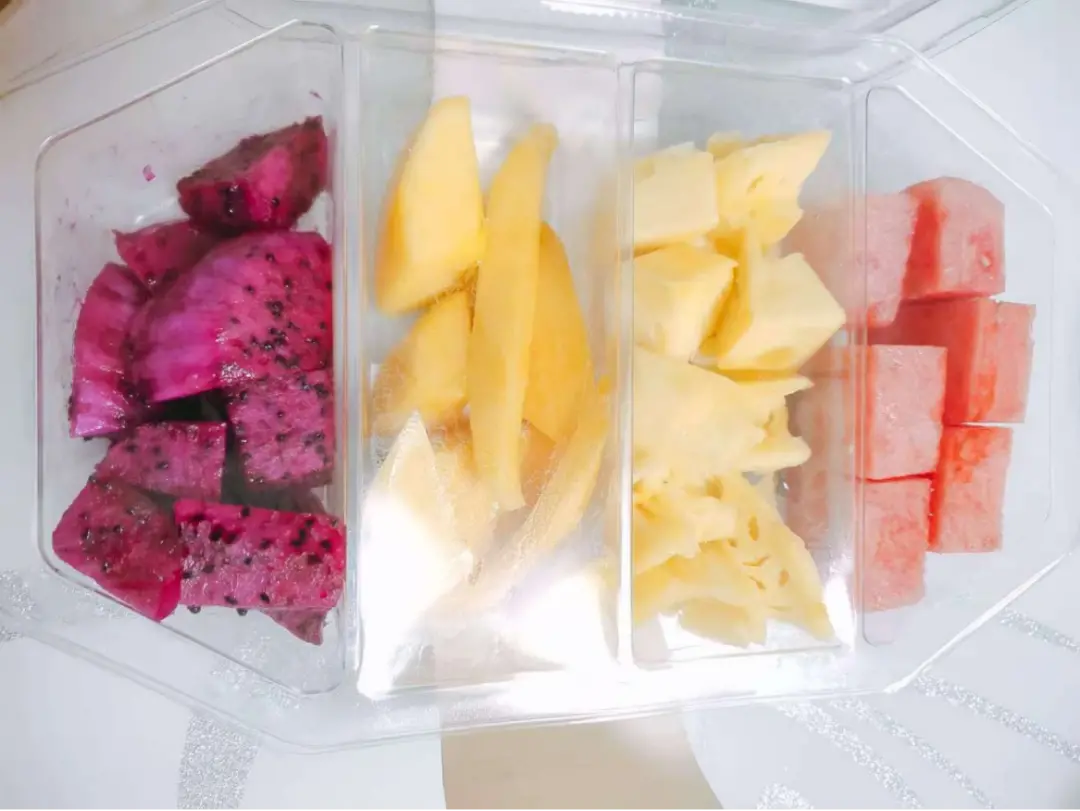 气调保鲜的果切（作者拍摄）