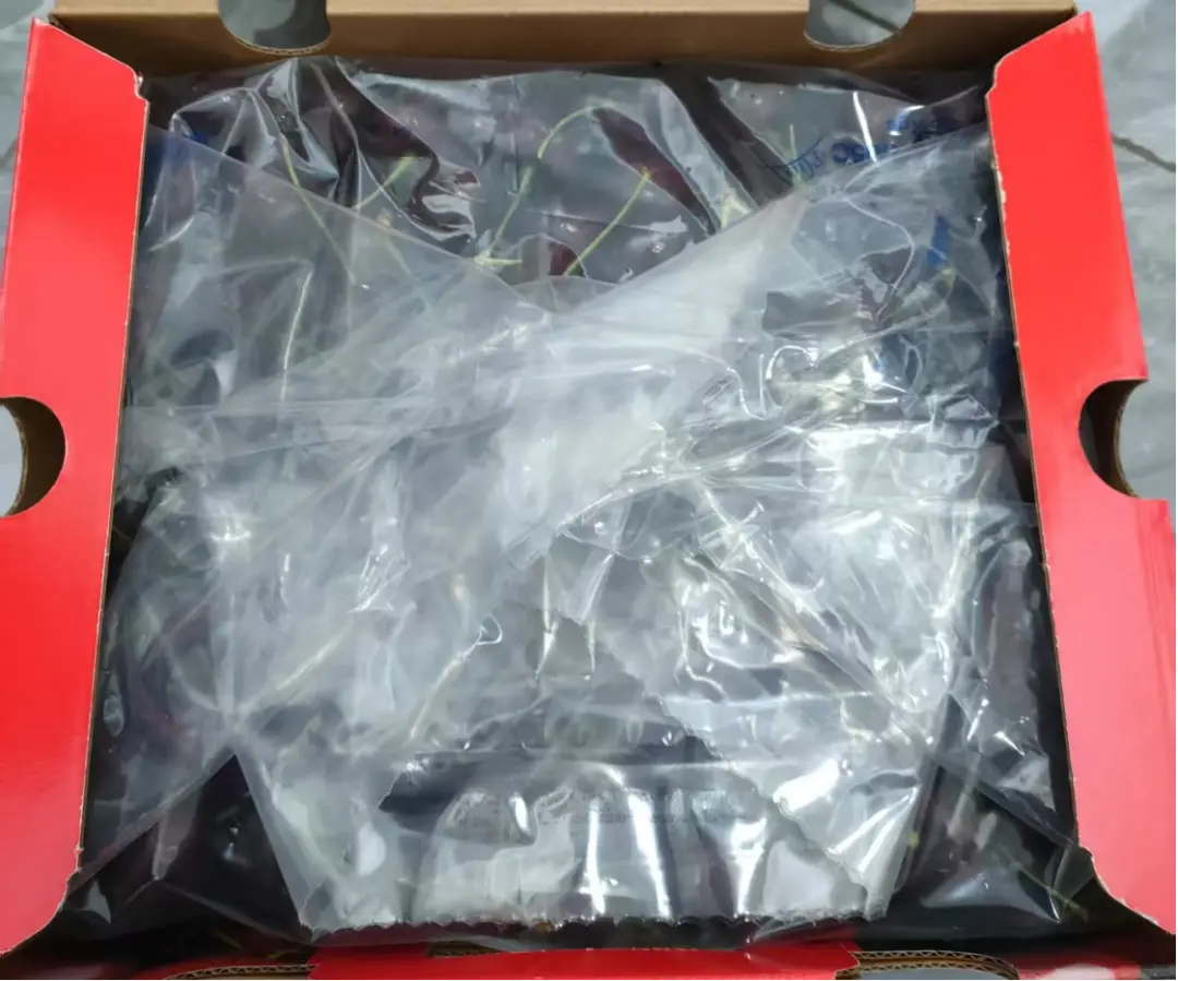 车厘子原箱气调包装（作者拍摄）