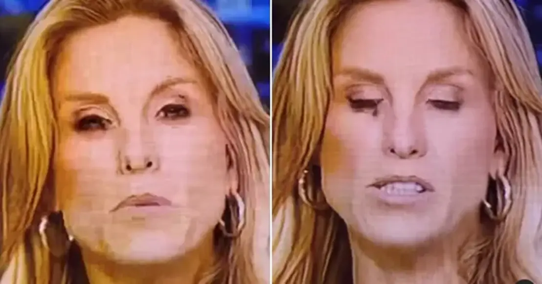 综合英国《地铁报》、澳大利亚新闻网报道，美国“波士顿 25 新闻”电视台主播凡妮莎·韦尔奇近期在直播节目中播报内容时，一只看起来像是苍蝇的黑色飞虫停在了她的睫毛上，然后掉落进她的嘴里。图为韦尔奇在节目中播报内容时的画面。图源：英国《地铁报》