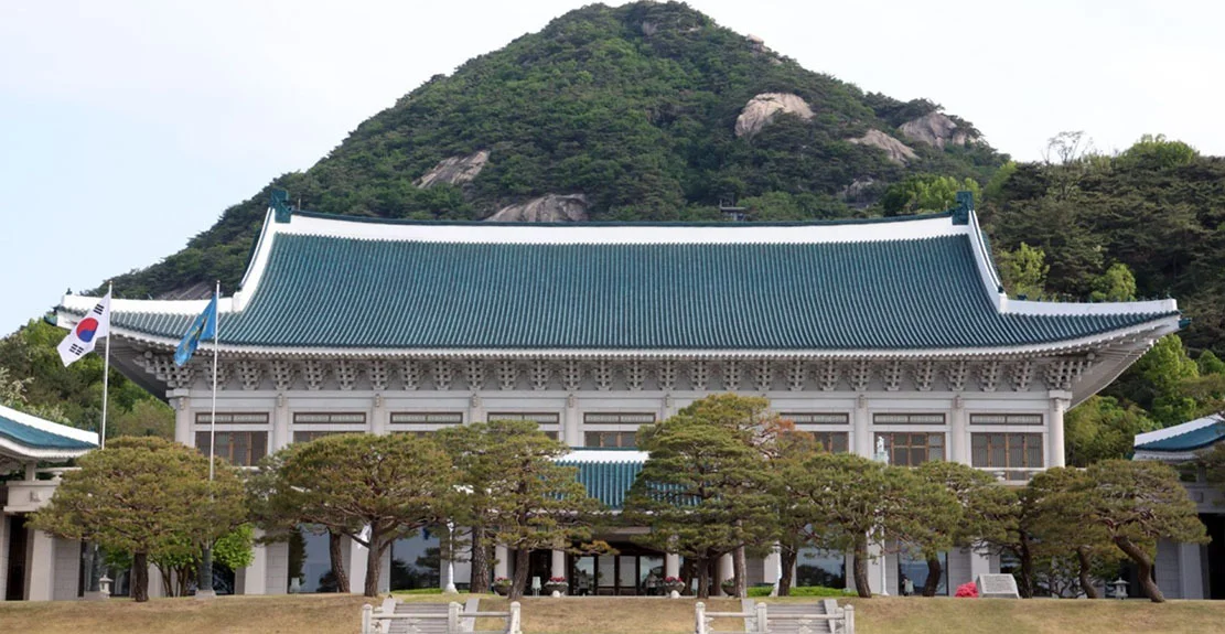 韩国总统府青瓦台。 韩联社