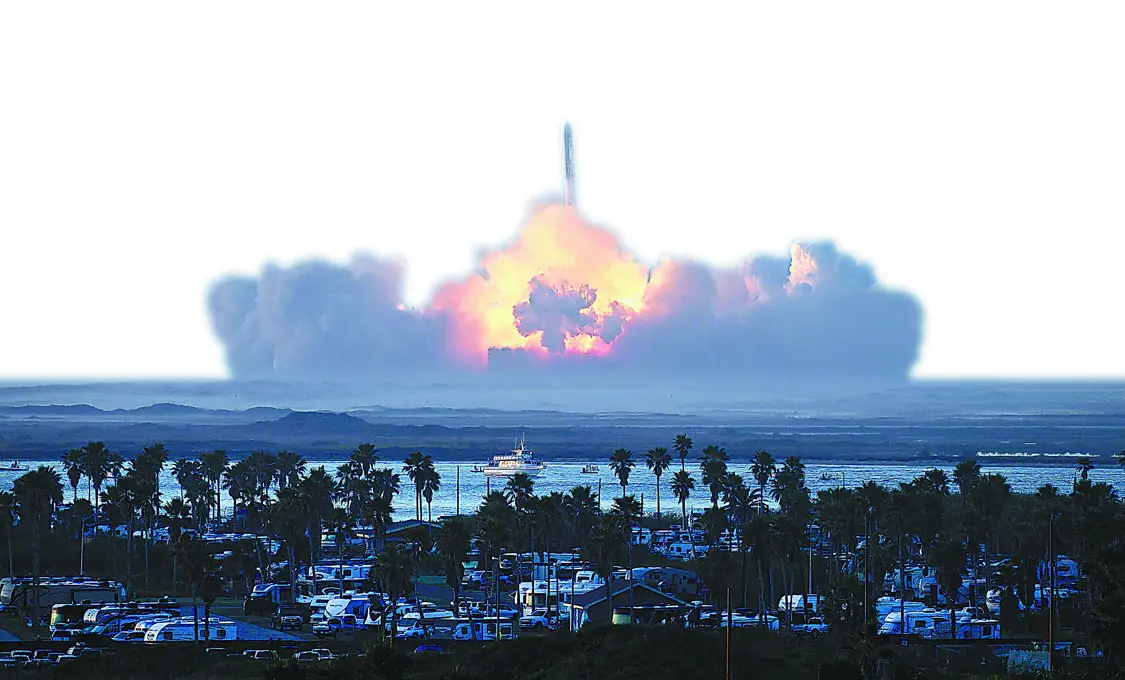 “星舰”重型火箭于18日顺利升空。