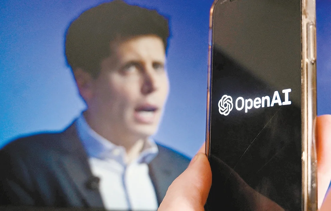 美国人工智能企业OpenAI的创始人奥特曼在过去几天内经历“跌宕历程”。（视觉中国）
