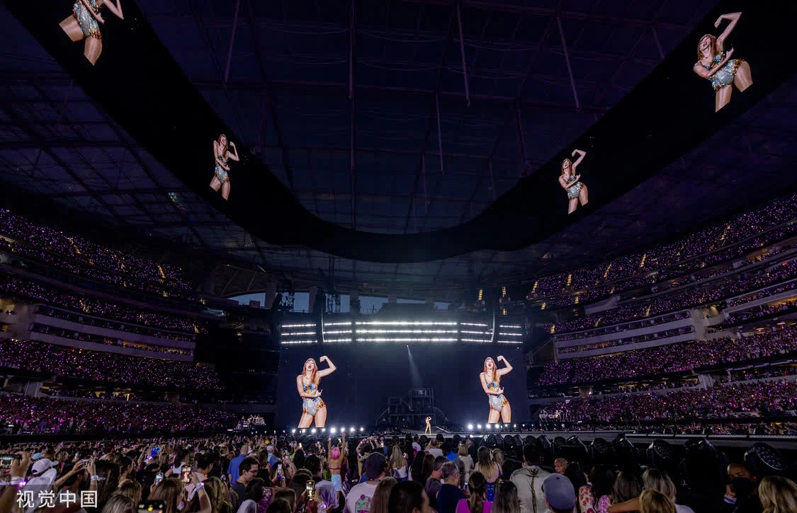 当地时间2023年8月7日，美国洛杉矶SoFi体育场，泰勒·斯威夫特“The Eras Tour ”巡演。